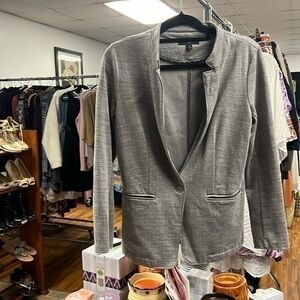 Banana republic, gray, single button, jacket, size medium